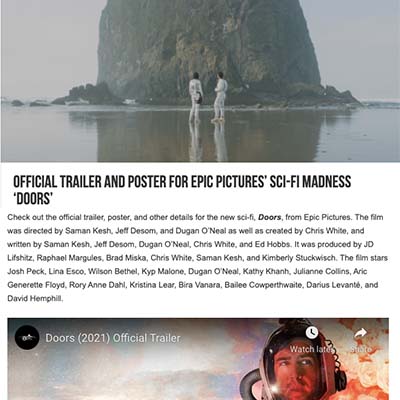 Official Trailer and Poster for Epic Pictures’ Sci-Fi Madness ‘Doors’